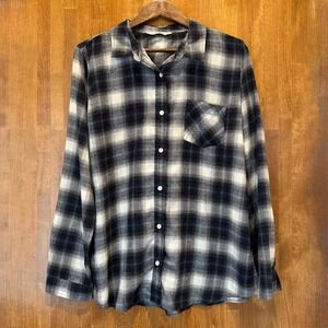 ALPINE DESIGN‎ Flannel Black White Plaid Women's Size X-Large (XL)